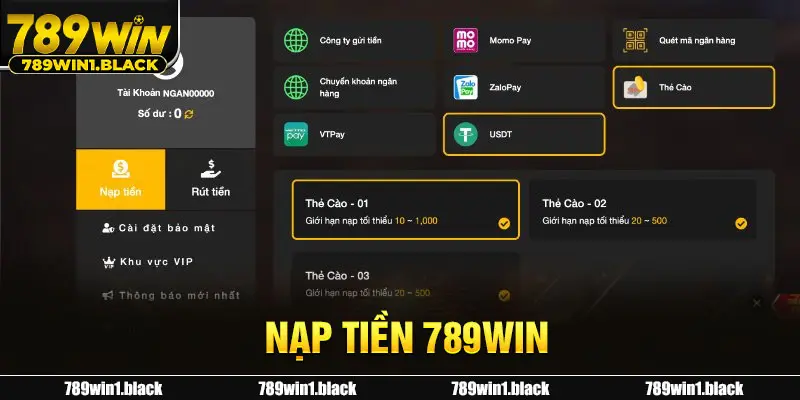 Nạp tiền 789WIN